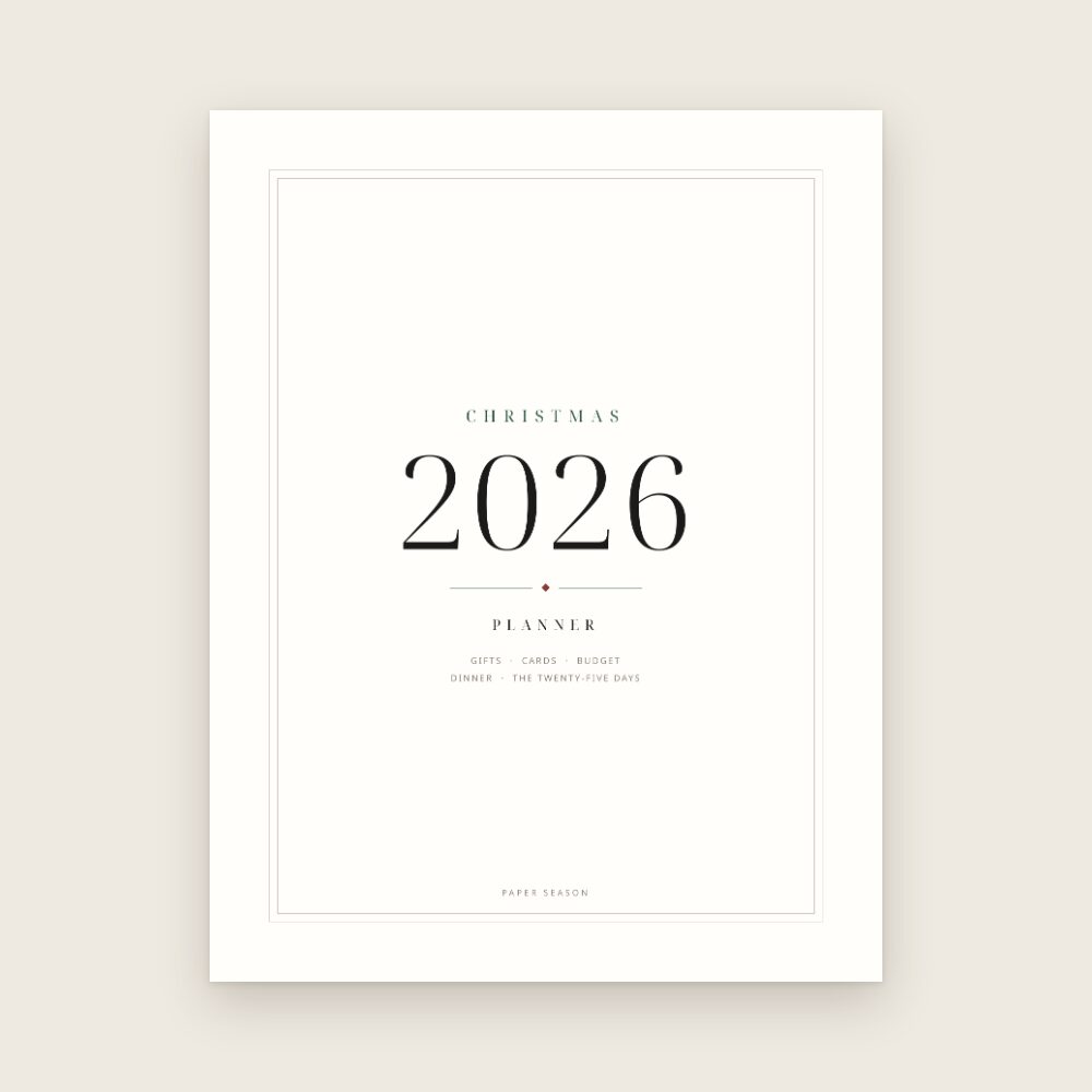 The Christmas 2026 planner cover.